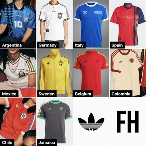 adidas original football shirts|Adidas retro national originals.